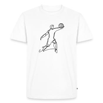 Joueurs de volley-ball - T-shirt Premium bio Homme - blanc - Devant - Nico (187cm)