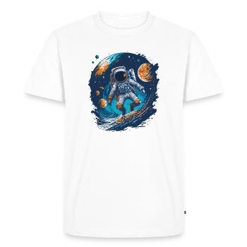 Astronaut in Space - Men's Premium Organic T-Shirt - white - Front - Nico (187cm)