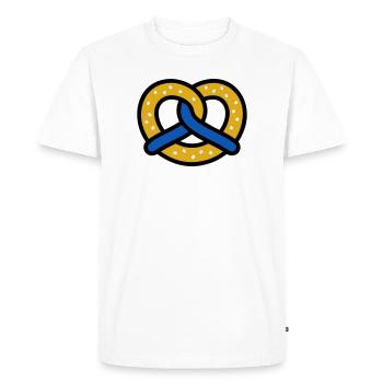 Motif de diamants de bretzel Bavaria Volksfest Munich - T-shirt Premium bio Homme - blanc - Devant - Nico (187cm)