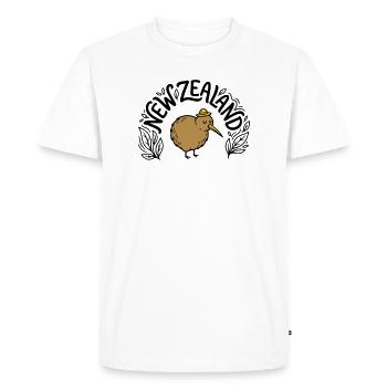 Nouvelle-Zélande - T-shirt Premium bio Homme - blanc - Devant - Nico (187cm)