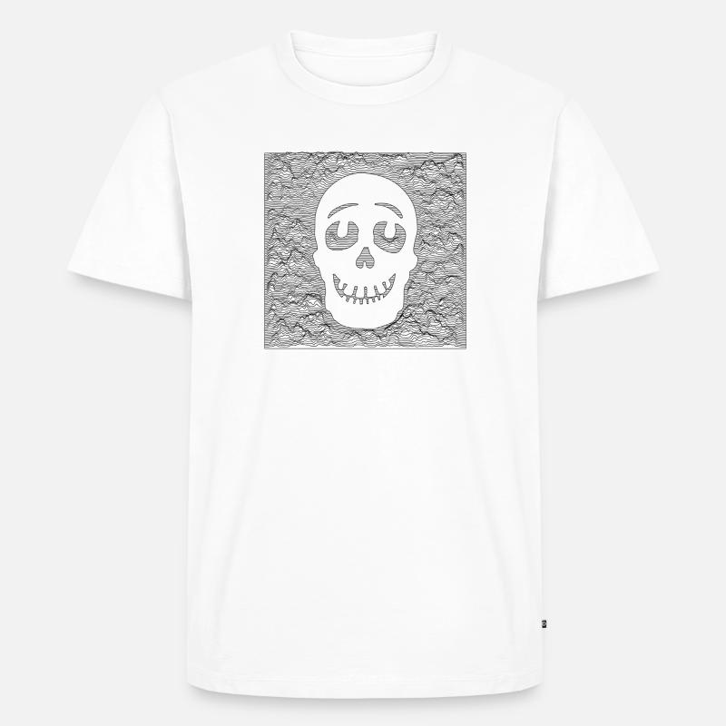 Schädel – Schwarz - Männer Premium Bio T-Shirt - Weiß