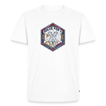 Tshirt Solve for X: Ingénierie Mathématique  - T-shirt Premium bio Homme - blanc - Devant - Nico (187cm)