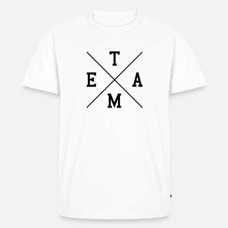 Team - Männer Premium Bio T-Shirt - Weiß