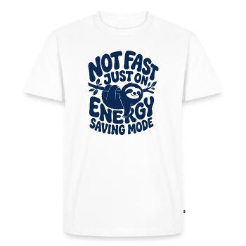 Professional Napper Sloth - Men's Premium Organic T-Shirt - white - Front - Nico (187cm)