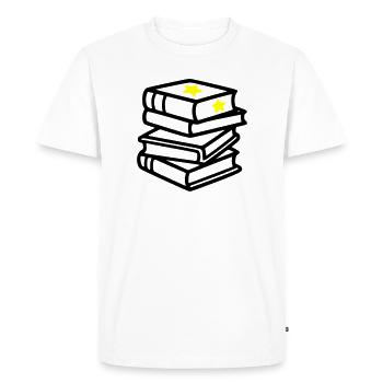 Stack of Books Star Fantasy Reading Book Club - Men's Premium Organic T-Shirt - white - Front - Nico (187cm)