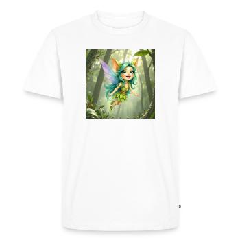 Fée de la Forêt d’Émeraude - T-shirt Premium bio Homme - blanc - Devant - Nico (187cm)