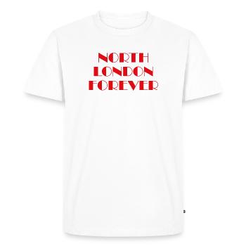 North London pour toujours - T-shirt Premium bio Homme - blanc - Devant - Nico (187cm)