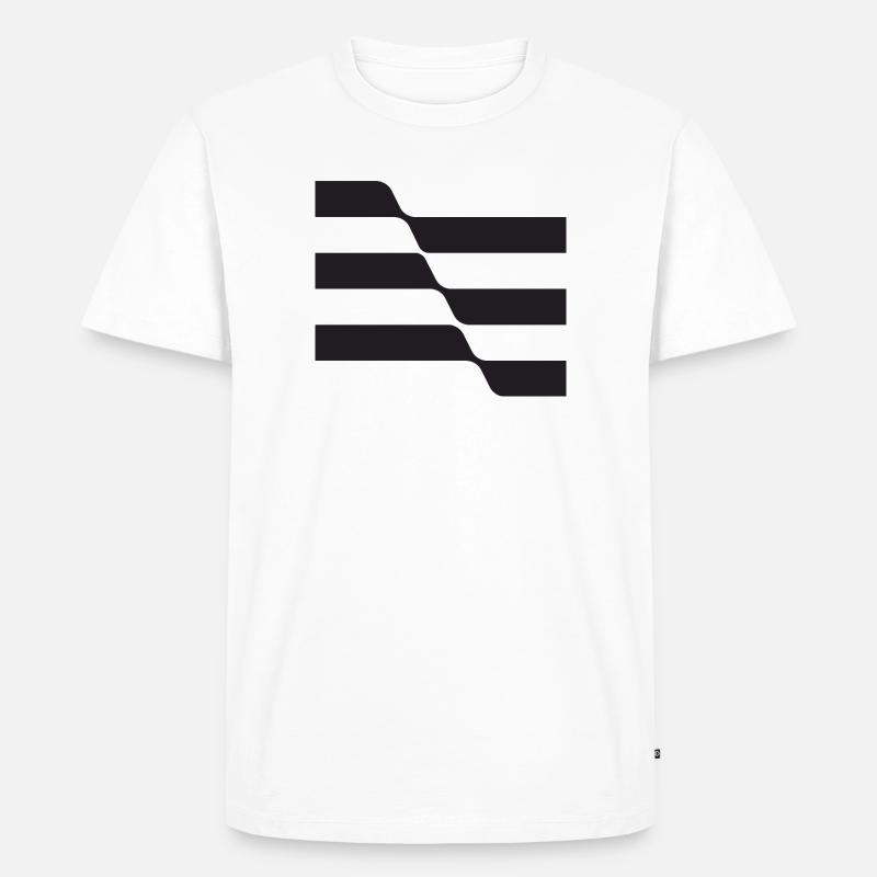 Conception de la vague noire - T-shirt Premium bio Homme - blanc