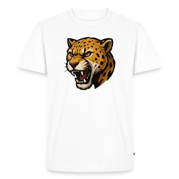 Rugissement du Jaguar : Motif du chat sauvage - T-shirt Premium bio Homme - blanc - Devant - Nico (187cm)