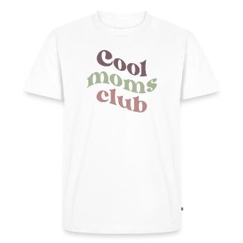Typographie rétro du Cool Moms Club - T-shirt Premium bio Homme - blanc - Devant - Nico (187cm)