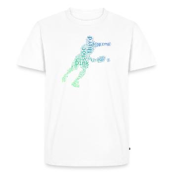 Pickleball players design for pickleball game fans - Men's Premium Organic T-Shirt - white - Front - Nico (187cm)