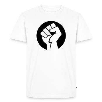 Faust Icon v.1 (Color Changeable) - Men's Premium Organic T-Shirt - white - Front - Nico (187cm)