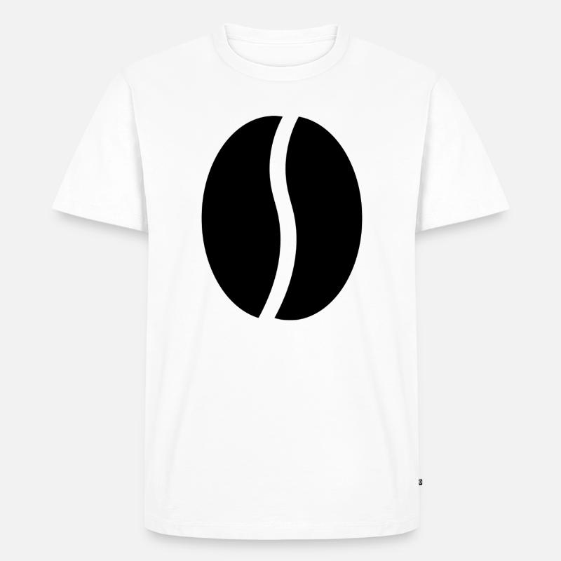 Kaffeebohnen - Männer Premium Bio T-Shirt - Weiß