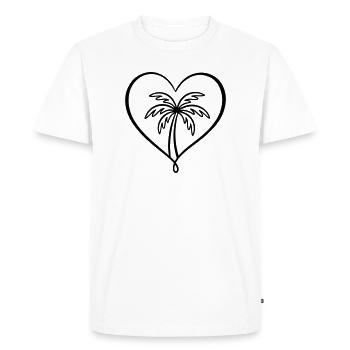 Palm Tree Symbol Island - Men's Premium Organic T-Shirt - white - Front - Nico (187cm)