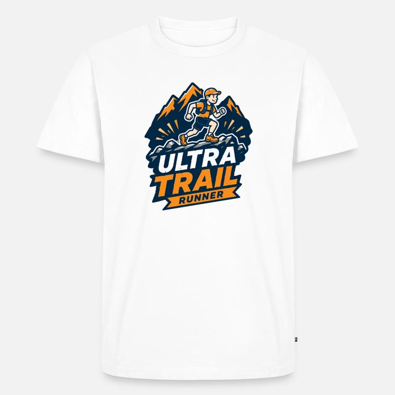 Ultra Trail Runner - Männer Premium Bio T-Shirt - Weiß