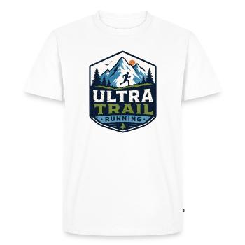 Ultra Trail Running - T-shirt Premium bio Homme - blanc - Devant - Nico (187cm)