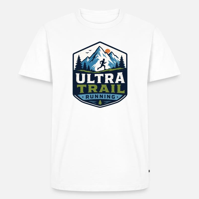 Ultra-Trailrunning - Männer Premium Bio T-Shirt - Weiß