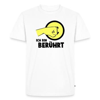 Je suis touché - T-shirt Premium bio Homme - blanc - Devant - Nico (187cm)