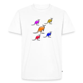 Kangourous - T-shirt Premium bio Homme - blanc - Devant - Nico (187cm)