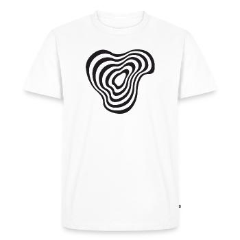 opart Conception de formes en lignes abstraites - T-shirt Premium bio Homme - blanc - Devant - Nico (187cm)