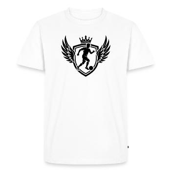 Blason du footballeur - T-shirt Premium bio Homme - blanc - Devant - Nico (187cm)