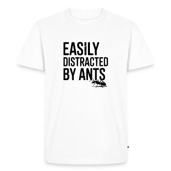 Easily Distracted by Ants - Men's Premium Organic T-Shirt - white - Front - Nico (187cm)