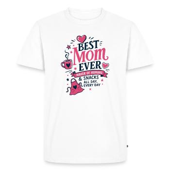 Meilleure maman de cuisine : Diction - T-shirt Premium bio Homme - blanc - Devant - Nico (187cm)