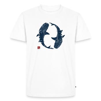 Whale Shark Circle - Men's Premium Organic T-Shirt - white - Front - Nico (187cm)