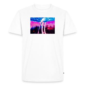 Neon Rift Psychédélique - T-shirt Premium bio Homme - blanc - Devant - Nico (187cm)