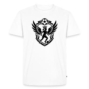 Blason féminin de football Football féminin - T-shirt Premium bio Homme - blanc - Devant - Nico (187cm)