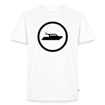 Canot automobile - T-shirt Premium bio Homme - blanc - Devant - Nico (187cm)