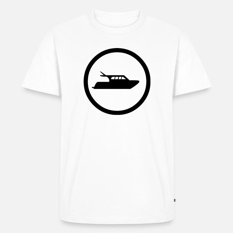 Motorboot - Männer Premium Bio T-Shirt - Weiß