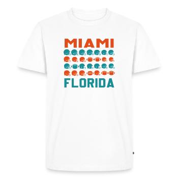 Miami Football Pop Art - T-shirt Premium bio Homme - blanc - Devant - Nico (187cm)