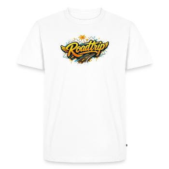 Voyage en voiture - T-shirt Premium bio Homme - blanc - Devant - Nico (187cm)