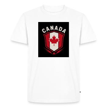 Canada Retro Sign Vintage Design - T-shirt Premium bio Homme - blanc - Devant - Nico (187cm)