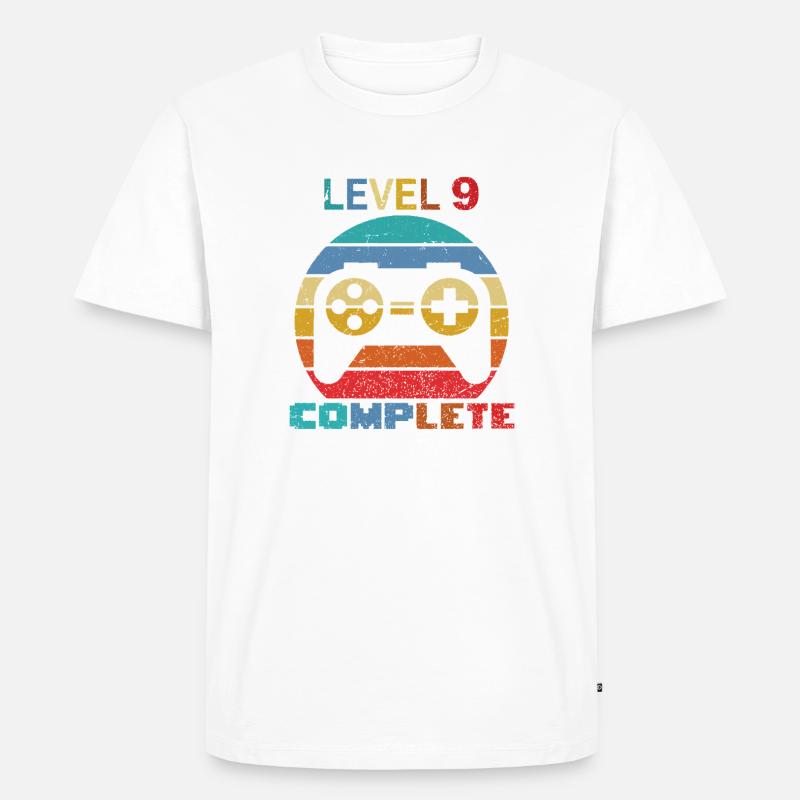 level 9 complete - Männer Premium Bio T-Shirt - Weiß