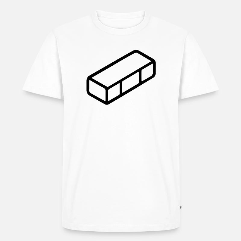 Ziegel - Männer Premium Bio T-Shirt - Weiß