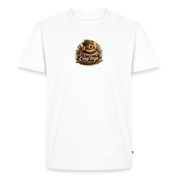 Journées Cosy Avec Ourson - T-shirt Premium bio Homme - blanc - Devant - Nico (187cm)