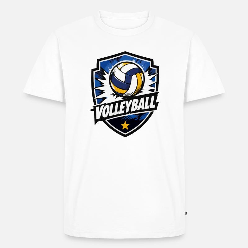 Volleyball Shield Dynamik - Männer Premium Bio T-Shirt - Weiß