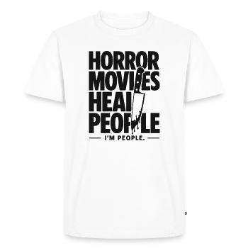Le sommeil est faible L’horreur est la vie - T-shirt Premium bio Homme - blanc - Devant - Nico (187cm)