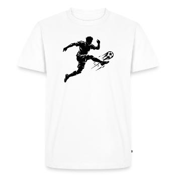 Soccer Silhouette Soccer - T-shirt Premium bio Homme - blanc - Devant - Nico (187cm)
