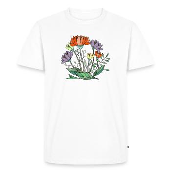 Fleur - T-shirt Premium bio Homme - blanc - Devant - Nico (187cm)