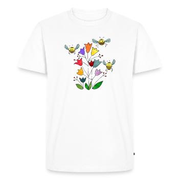 Insectes - T-shirt Premium bio Homme - blanc - Devant - Nico (187cm)