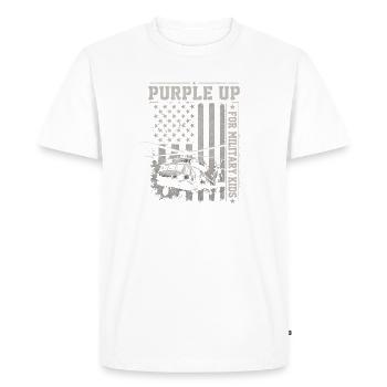 Purple Spice Up Militaires Enfants Hélicoptère Militaire K - T-shirt Premium bio Homme - blanc - Devant - Nico (187cm)