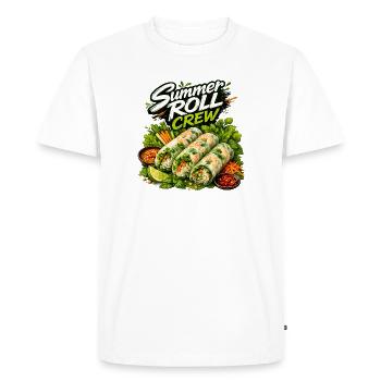 Summer Roll Crew Design des amateurs de gastronomie vietnamienne - T-shirt Premium bio Homme - blanc - Devant - Nico (187cm)