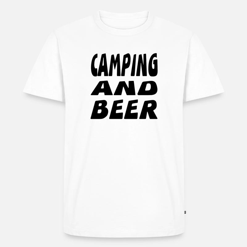Camping - Männer Premium Bio T-Shirt - Weiß