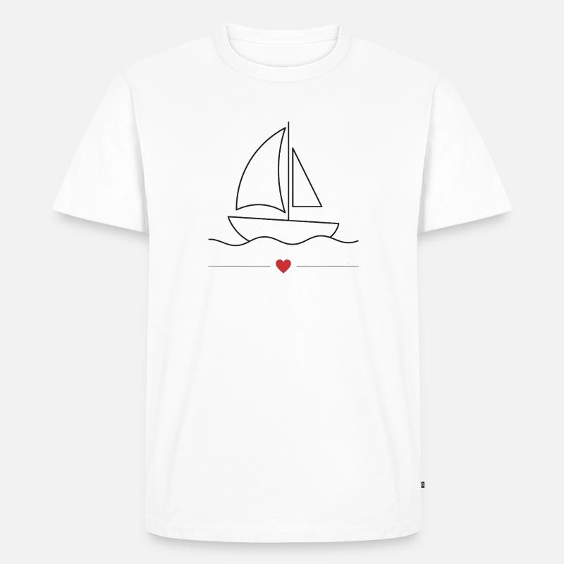 Motorboot-Sportboot - Männer Premium Bio T-Shirt - Weiß