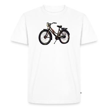 Silhouette de vélo vintage - T-shirt Premium bio Homme - blanc - Devant - Nico (187cm)
