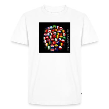 Let Peace Win: World Flag Balls - Men's Premium Organic T-Shirt - white - Front - Nico (187cm)
