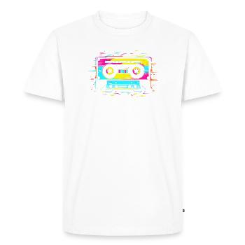 Cassette des années 90 - T-shirt Premium bio Homme - blanc - Devant - Nico (187cm)